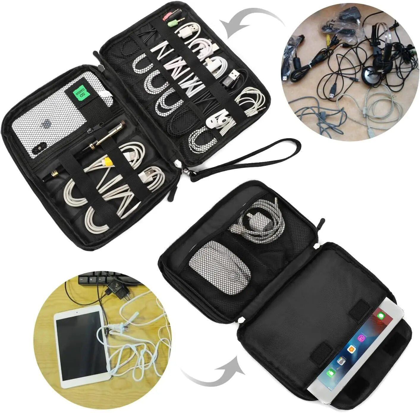 B040 Electronic Accessories Cable Organizer Bag